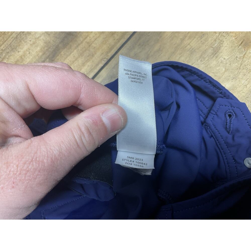 Rhone Pants Mens 34x Blue Commuter Slim Performance Stretch Chino Preppy - Picture 6 of 12